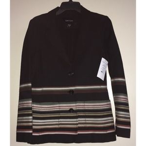 Karen Kane Border Stripe Jacket - NWT - Size Small
